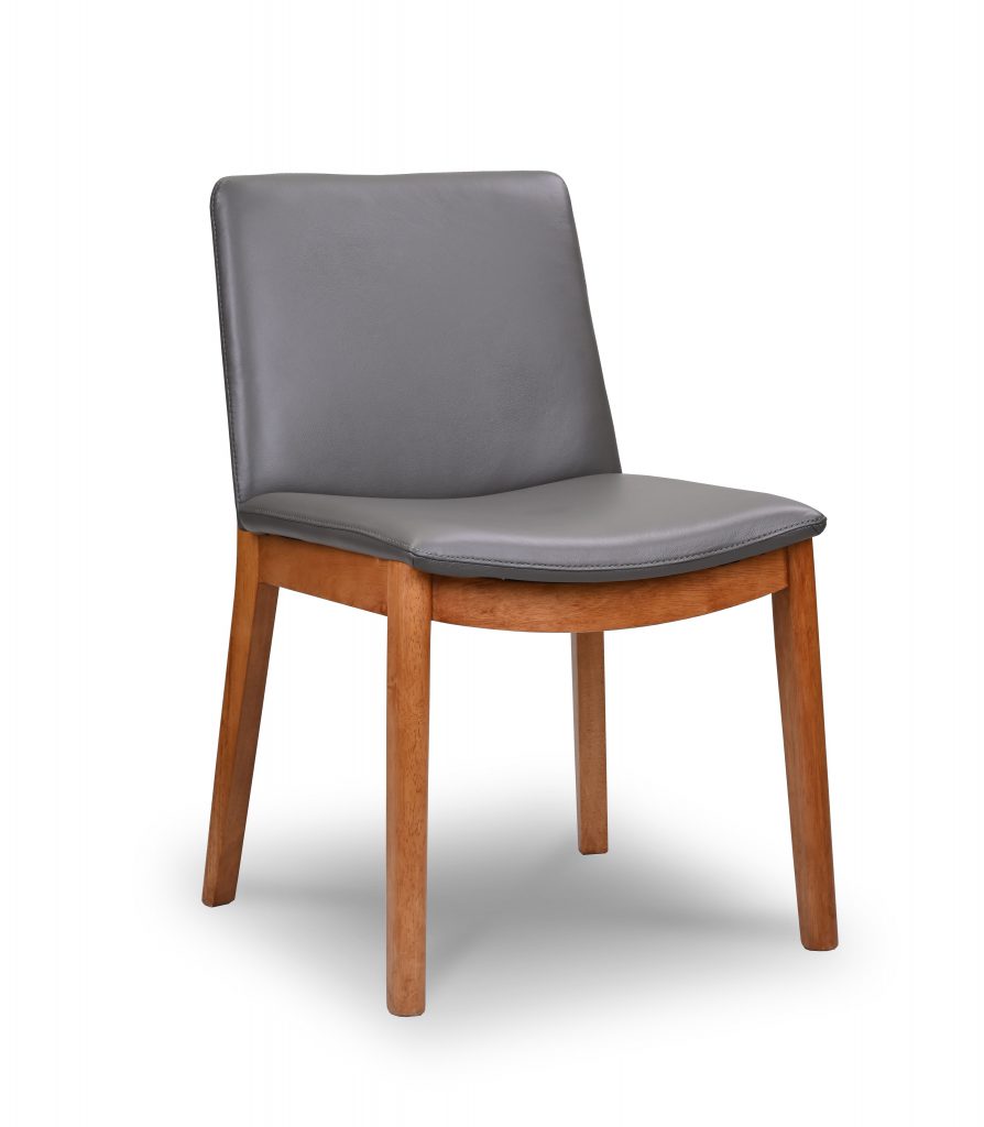 SATURN GREY LEATHER DINING CHAIR Lifestyle Furniture Lifestyle